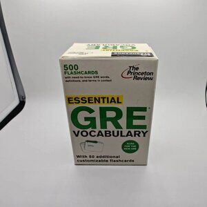 Essential GRE Vocabulary 500 Flashcards (The Princeton Review) used - good